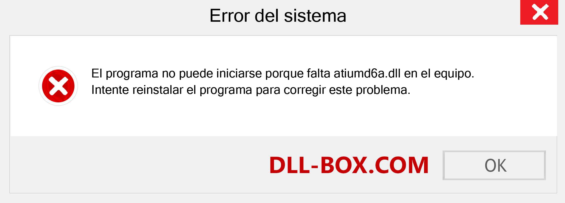 ¿Falta el archivo atiumd6a.dll ?. Descargar para Windows 7, 8, 10 - Corregir atiumd6a dll Missing Error en Windows, fotos, imágenes