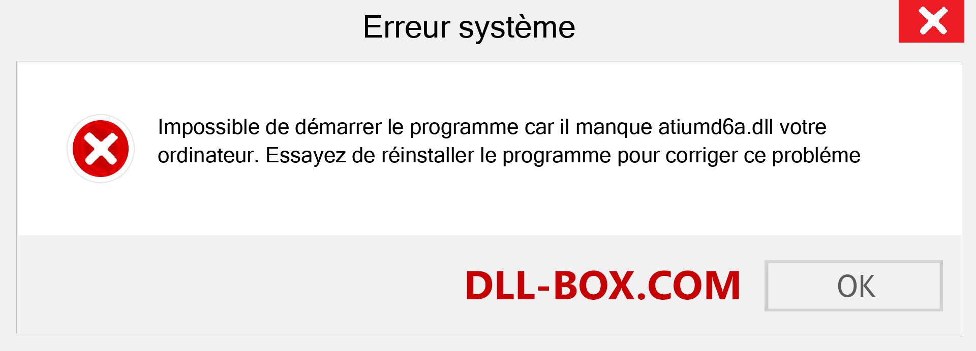 Le fichier atiumd6a.dll est manquant ?. Télécharger pour Windows 7, 8, 10 - Correction de l'erreur manquante atiumd6a dll sur Windows, photos, images